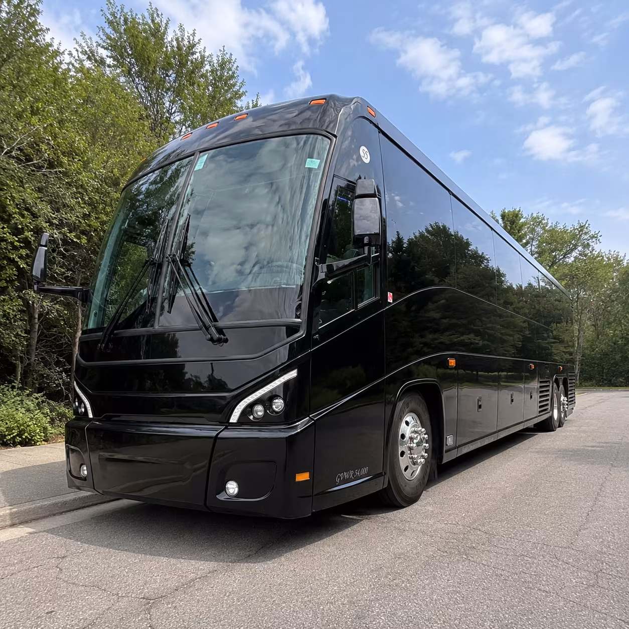 cleveland charter bus services exterior
