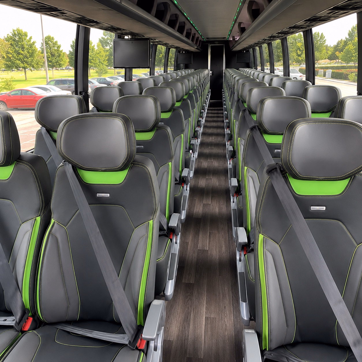cleveland charter bus services interior